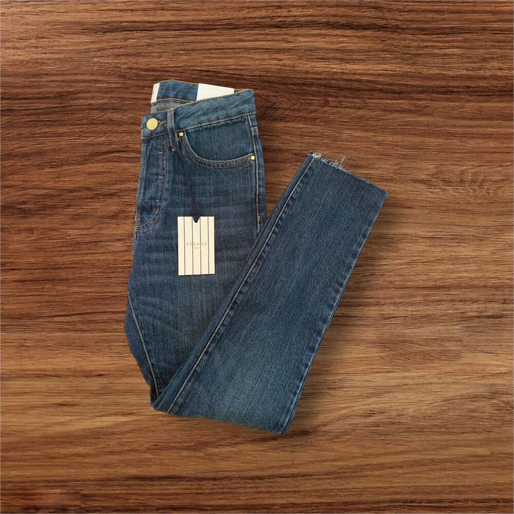 Sézane NWT | dark wash denim jeans | size 24